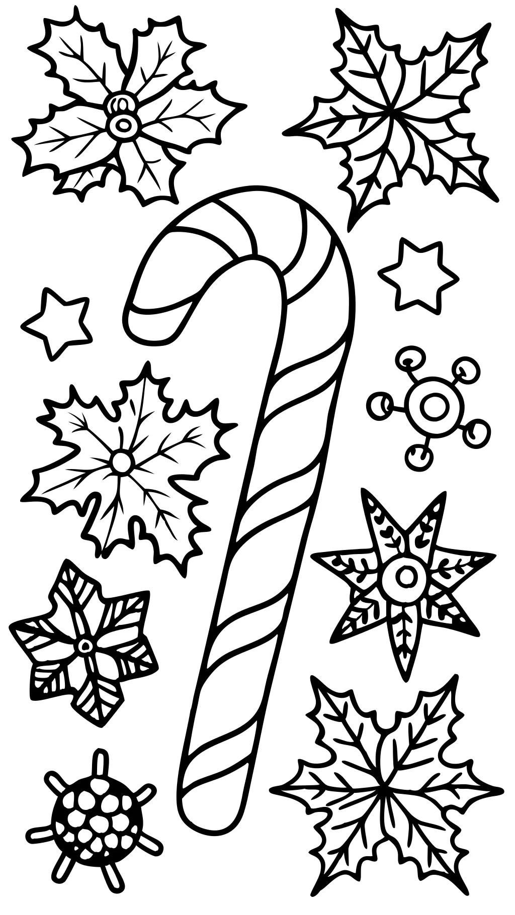 candy cane coloring page